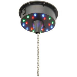 Mirror ball motor with built-in colour changing LED lights