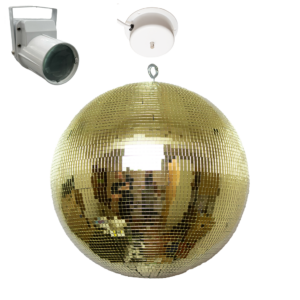 30cm Gold 5x5mm Disco Ball Kit
