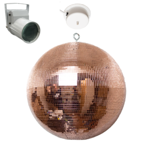 30cm Rose Gold 5x5 Mirror Ball Kit