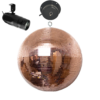 30cm Rose Gold Mirror Ball with Rotating Motor & RGBW Pinspot