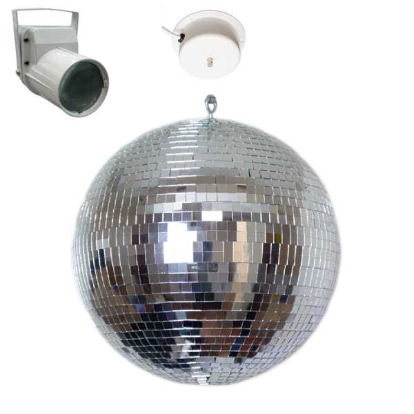 30cm mirror ball with motor and light