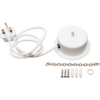 30cm Rose Gold Mirror Ball with Rotating Motor & RGBW Pinspot - White Housing - Image 2