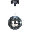 8 Inch Mirror Ball Kit With Ceiling Mounted Battery LED Motor