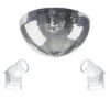 50cm Half Mirror Ball with 2 X White LED Pinspot Lights - Image 5