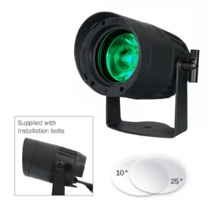 LEDJ Spectra Spot 40 exterior RGBW LED spotlight with power cable and remote, IP65-rated outdoor lighting fixture for events and architecture