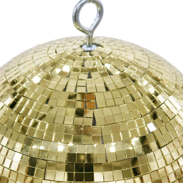 20cm 5x5mm Glitter Ball  - Gold - Image 3