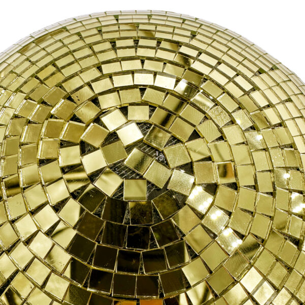 20cm 5x5mm Glitter Ball  - Gold - Image 5