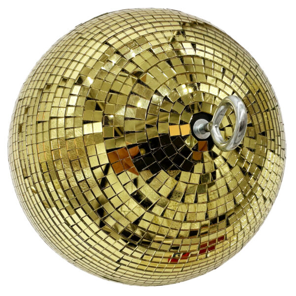 20cm 5x5mm Glitter Ball  - Gold - Image 2