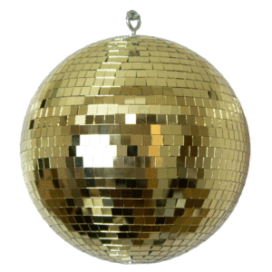 25cm Gold Mirror Ball with 10x10mm Facets