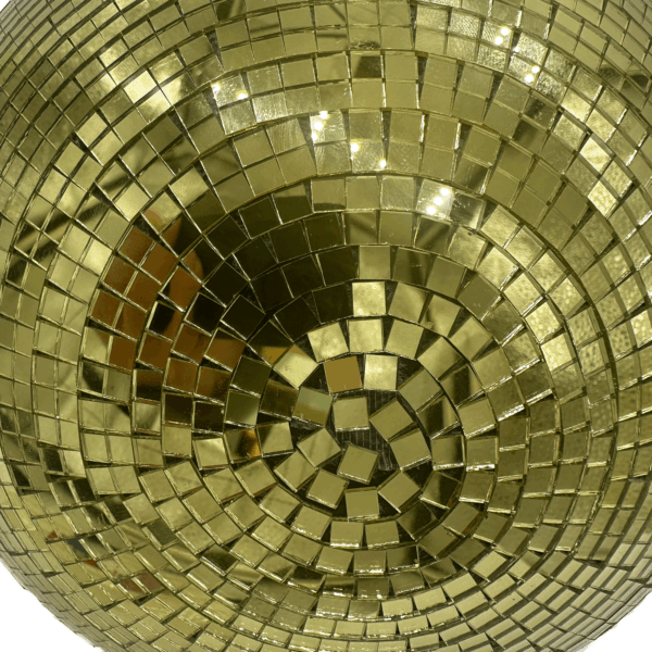 25cm (10") Gold Mirror Ball with 5mm Facets - Image 3