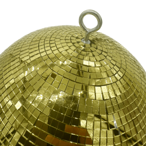 25cm (10") Gold Mirror Ball with 5mm Facets - Image 2