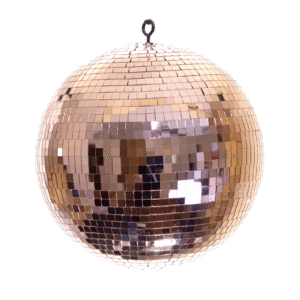 25CM Rose Gold Mirror Ball - 10x10mm Facets