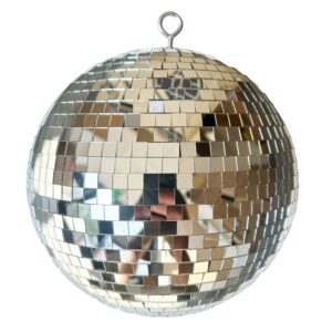 25cm silver mirror ball with 10mm facets, 10 inch disco ball
