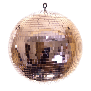 Rose Gold Mirror Ball 30cm with 10x10mm Facets