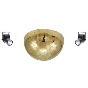 50cm half gold mirror ball with built in motor