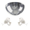 40cm Half Mirror Ball with 2 X White LED Pinspots