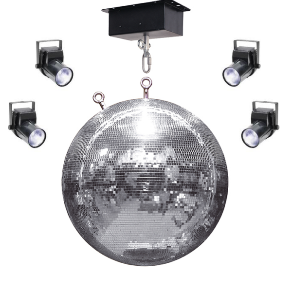 100CM Professional Mirror Ball (40") with Lights and Motor