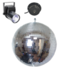 Silver Kitchen Disco Kit With 25CM Mirror Ball Motor And Light