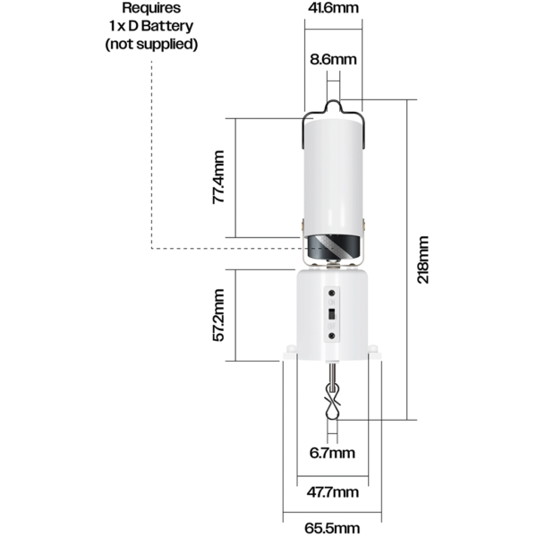 Battery Powered Mirror Ball Motor For Up To 2kg - White - Image 2