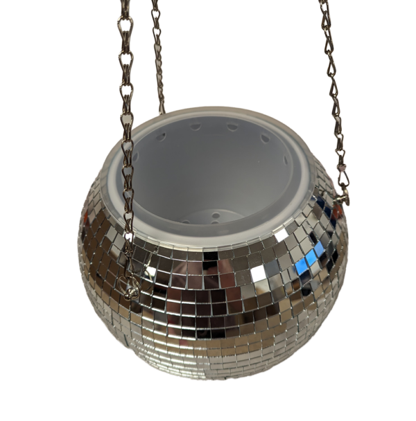Silver Disco Ball Planter - Various Sizes - Image 2