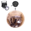 Rose Gold Kitchen Disco Kit With 25CM Mirror Ball Motor And Light